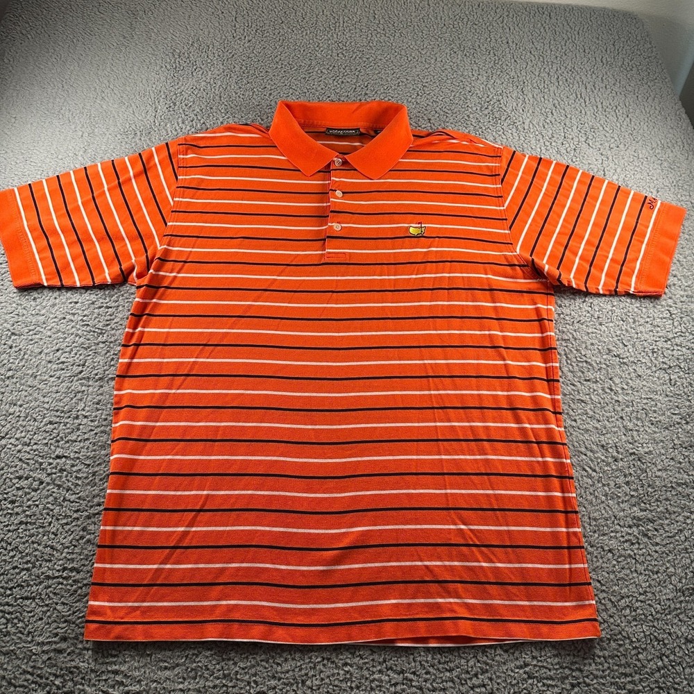 Vintage Masters Collection Shirt Mens XL Orange Golf Mercerized Cotton Polo - Picture 2 of 9